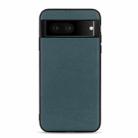 For Google Pixel 7 Accurate Hole Lambskin Texture Genuine Leather Phone Case(Green) - 1