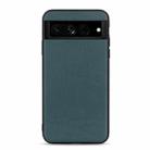 For Google Pixel 7 Pro Accurate Hole Lambskin Texture Genuine Leather Phone Case(Green) - 1