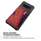For Samsung Galaxy S10 Glitter Magnetic Card Bag Phone Case(Red) - 4