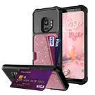For Samsung Galaxy S9 Glitter Magnetic Card Bag Phone Case(Pink) - 1