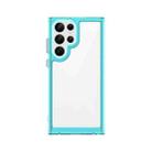 For Samsung Galaxy S22 Ultra 5G Colorful Series Acrylic + TPU Phone Case(Transparent Blue) - 1