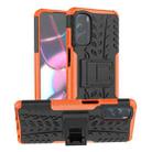 For Motorola Moto G Stylus 2022 4G Tire Texture TPU + PC Phone Case with Holder(Orange) - 1