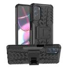 For Motorola Moto G Stylus 2022 4G Tire Texture TPU + PC Phone Case with Holder(Black) - 1