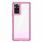 For Xiaomi Redmi Note 11 Pro 4G Colorful Series Acrylic + TPU Phone Case(Transparent Pink) - 1