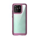 For Xiaomi Redmi 10C Colorful Series Acrylic + TPU Phone Case(Transparent Pink) - 1