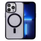 For iPhone 13 Pro Acrylic + TPU Masafe Magnetic Phone Case (Dark Blue) - 1