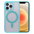 For iPhone 12 Acrylic + TPU Masafe Magnetic Phone Case(Sky Blue) - 1