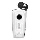 UKELILI UK-E20 DSP Noise Reduction Lavalier Pull Cable Bluetooth Earphone with Vibration(White) - 1