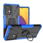 For Samsung Galaxy A73 5G Armor Bear Shockproof PC + TPU Phone Case(Blue) - 1