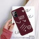 For Galaxy S20+ Enjoy Love Pattern Frosted TPU Protective Case(Wine Red) - 1