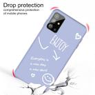 For Galaxy S20+ Enjoy Love Pattern Frosted TPU Protective Case(Light Purple) - 3