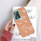 For Galaxy S20 Ultra Enjoy Love Pattern Frosted TPU Protective Case(Coral Orange) - 1