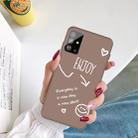 For Galaxy S20 Enjoy Love Pattern Frosted TPU Protective Case(Khaki) - 5