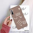 For Galaxy Note10 Enjoy Love Pattern Frosted TPU Protective Case(Khaki) - 1