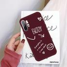 For Galaxy Note10+ Enjoy Love Pattern Frosted TPU Protective Case(Wine Red) - 1