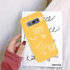 For Galaxy S10 Enjoy Love Pattern Frosted TPU Protective Case(Yellow) - 1