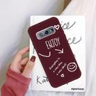 For Galaxy S10 Enjoy Love Pattern Frosted TPU Protective Case(Wine Red) - 1