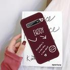 For Galaxy S10+ Enjoy Love Pattern Frosted TPU Protective Case(Wine Red) - 1