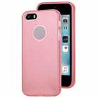 For iPhone 5 & 5s & SE TPU Glitter All-inclusive Protective Case(Pink) - 1