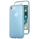 For iPhone 7 TPU Glitter All-inclusive Protective Case(Blue) - 1