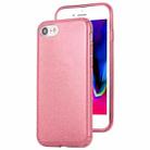 For iPhone 8 TPU Glitter All-inclusive Protective Case(Pink) - 1