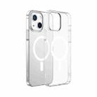 Baseus Crystal Transparent Magnetic Phone Case with Tempered Glass Film For iPhone 13(Transparent) - 1