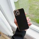 Full Coverage Soft Edge Electroplating Phone Case For iPhone 12(Black) - 1