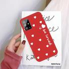 For Galaxy S20+ Smiling Love Heart Pattern Frosted TPU Protective Case(Red) - 1