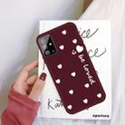 For Galaxy S20+ Smiling Love Heart Pattern Frosted TPU Protective Case(Wine Red) - 1