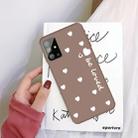 For Galaxy S20+ Smiling Love Heart Pattern Frosted TPU Protective Case(Khaki) - 1