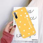 For Galaxy Note10 Smiling Love Heart Pattern Frosted TPU Protective Case(Yellow) - 1