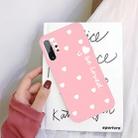 For Galaxy Note10+ Smiling Love Heart Pattern Frosted TPU Protective Case(Pink) - 1