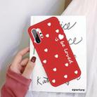 For Galaxy Note10+ Smiling Love Heart Pattern Frosted TPU Protective Case(Red) - 1