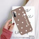 For Galaxy Note10+ Smiling Love Heart Pattern Frosted TPU Protective Case(Khaki) - 1