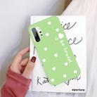 For Galaxy Note10+ Smiling Love Heart Pattern Frosted TPU Protective Case(Green) - 1