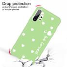 For Galaxy Note10+ Smiling Love Heart Pattern Frosted TPU Protective Case(Green) - 3