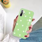 For Galaxy Note10+ Smiling Love Heart Pattern Frosted TPU Protective Case(Green) - 5