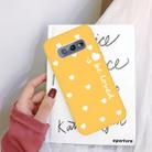 For Galaxy S10e Smiling Love Heart Pattern Frosted TPU Protective Case(Yellow) - 1