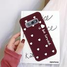 For Galaxy S10e Smiling Love Heart Pattern Frosted TPU Protective Case(Wine Red) - 1