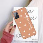 For Galaxy A51 Smiling Love Heart Pattern Frosted TPU Protective Case(Coral Orange) - 1
