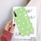 For Galaxy A70 Smiling Love Heart Pattern Frosted TPU Protective Case(Green) - 1