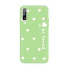 For Galaxy A70 Smiling Love Heart Pattern Frosted TPU Protective Case(Green) - 2
