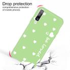 For Galaxy A70 Smiling Love Heart Pattern Frosted TPU Protective Case(Green) - 3