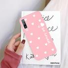 For Galaxy A50 Smiling Love Heart Pattern Frosted TPU Protective Case(Pink) - 1