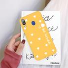 For Galaxy A30 Smiling Love Heart Pattern Frosted TPU Protective Case(Yellow) - 1