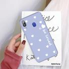 For Galaxy A30 Smiling Love Heart Pattern Frosted TPU Protective Case(Light Purple) - 1