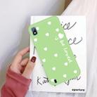 For Galaxy A10 Smiling Love Heart Pattern Frosted TPU Protective Case(Green) - 1