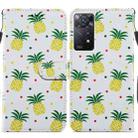 For Xiaomi Redmi Note 11 Pro 4G / 5G Painted Pattern Horizontal Flip Leather Phone Case(Pineapple) - 1