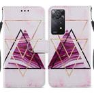 For Xiaomi Redmi Note 11 Pro 4G / 5G Painted Pattern Horizontal Flip Leather Phone Case(Marble) - 1