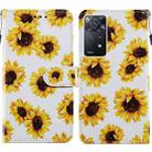 For Xiaomi Redmi Note 11 Pro 4G / 5G Painted Pattern Horizontal Flip Leather Phone Case(Sunflower) - 1